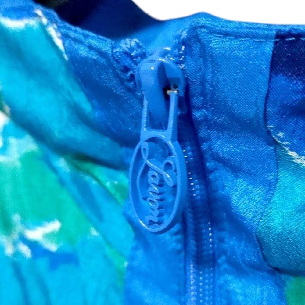 Vintage Lavon Blue Green 80s 90s Windbreak Track Jacket Women's Size Large - Picture 5 of 8